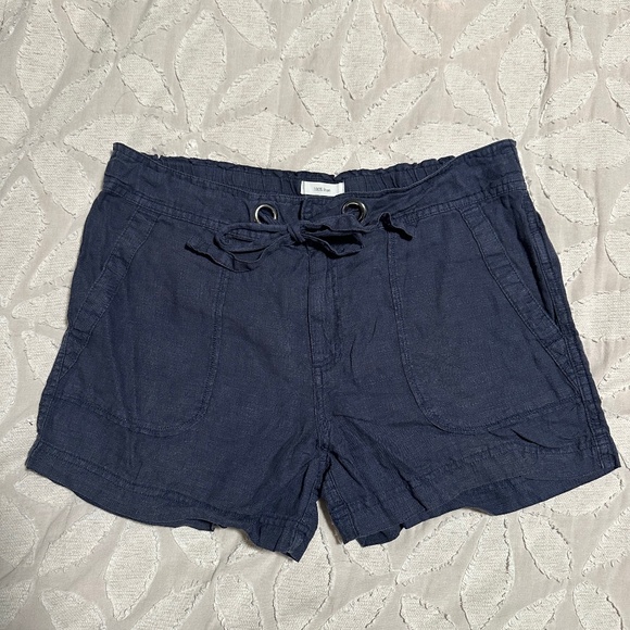 C&C California navy blue linen shorts with drawstring, size S - Picture 1 of 4